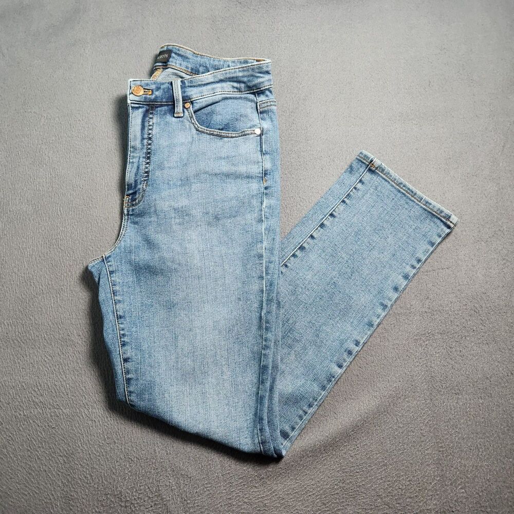 Talbots Women 8P Light Wash Mid Rise Straight Leg Jeans